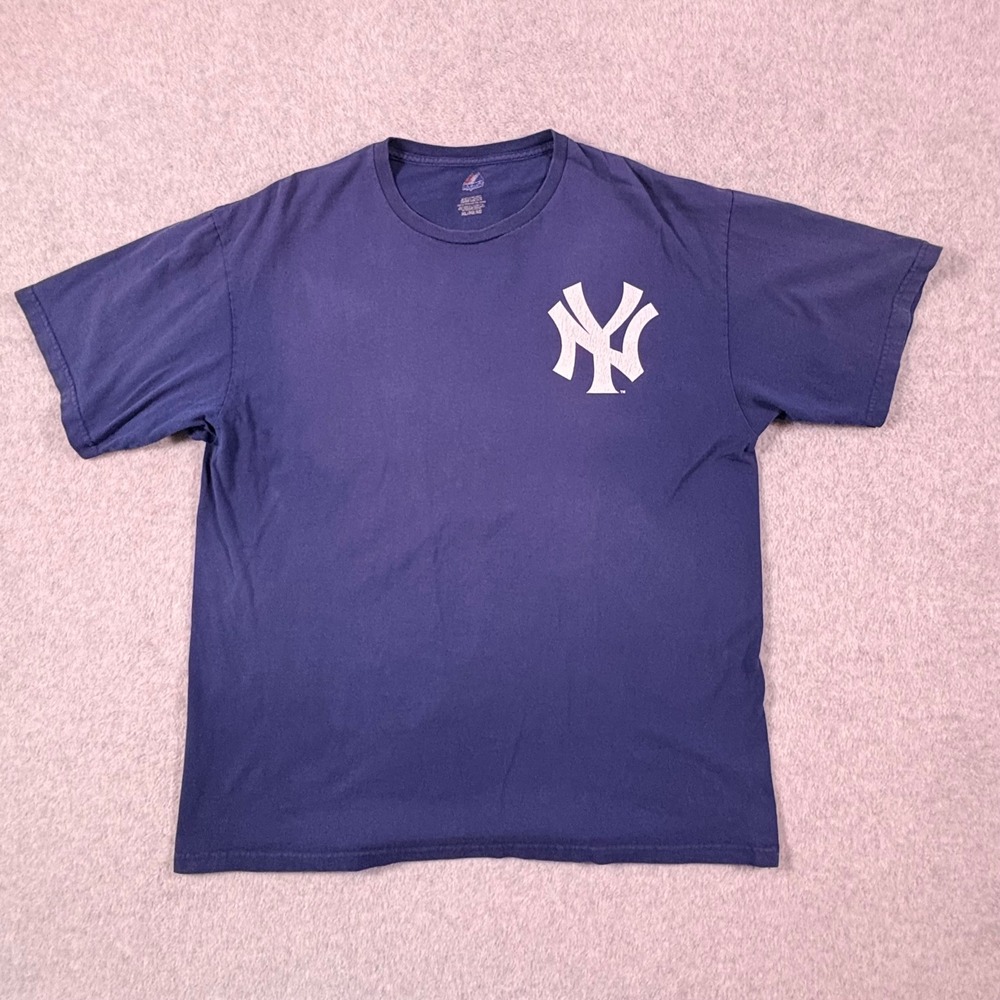 Majestic Derek Jeter #2 New York Yankees MLB T Shirt Mens XL Navy 2011
